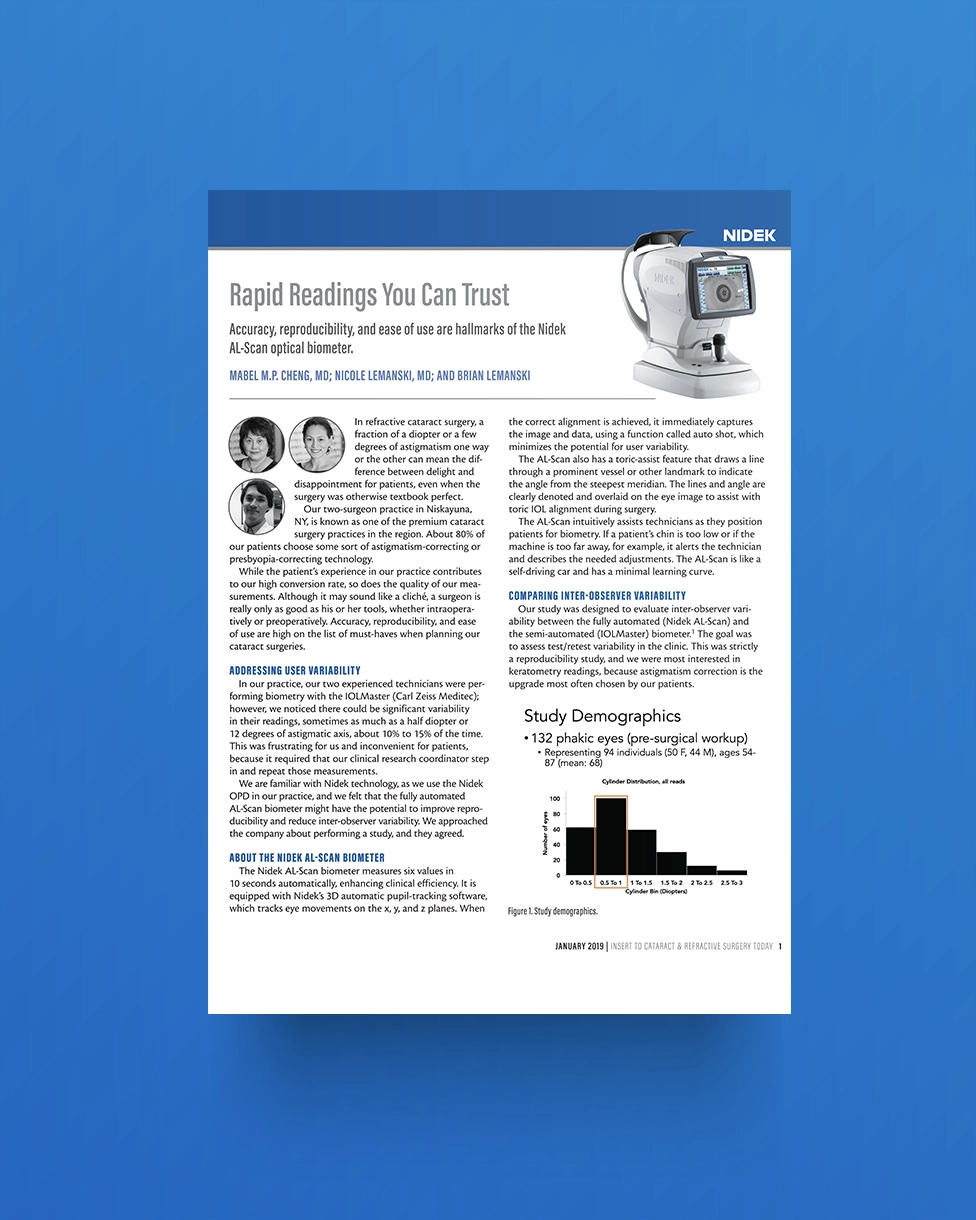 Insert to Cataract & Refractive Surgery Today: Rapid Readings You Can Trust