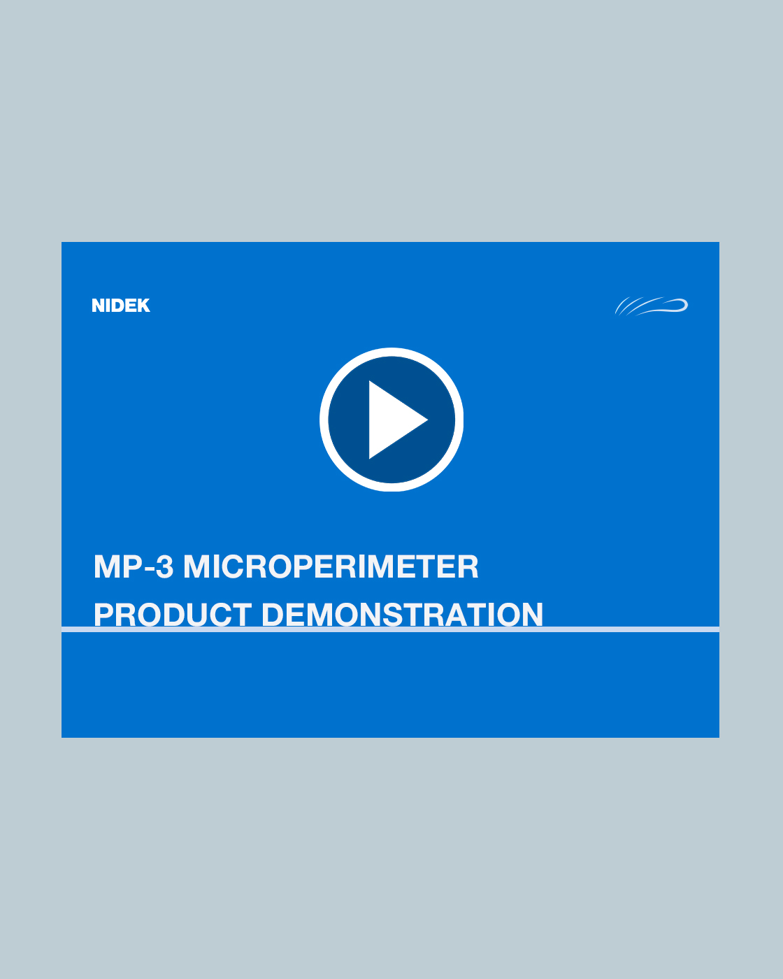 MP-3 Microperimeter Product Demo Video Thumbnail