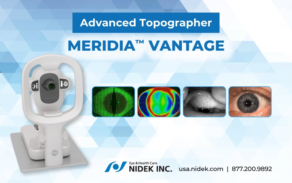 Promotional image for MERIDIA™ VANTAGE Advanced Topographer Header